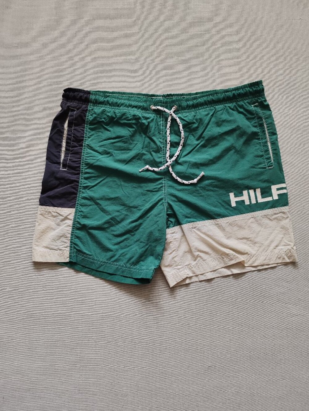 Vintage Tommy Hilfiger Colorblock Swim Trunks 🔥